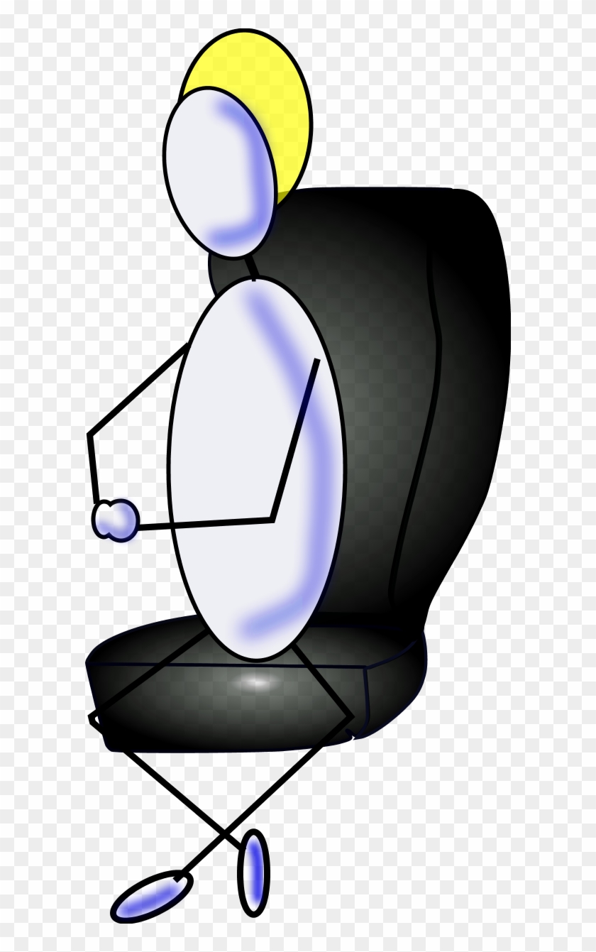 Man Sitting Chair Cartoon - Clip Art #319890