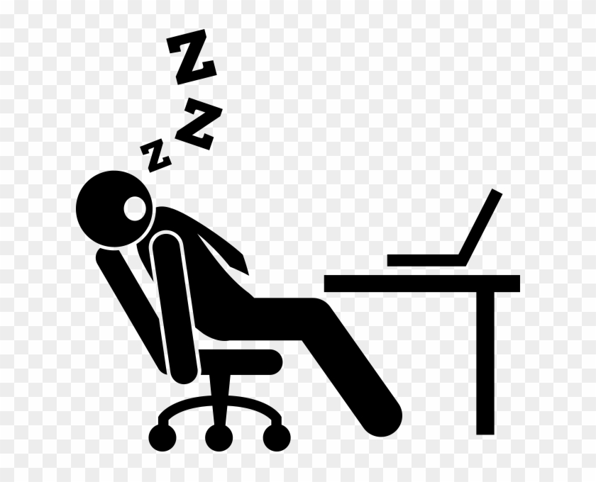 Bilgisayar Başında Uyuyakalan Çöp Adam Figürü - Sleep On Chair Icon #319893