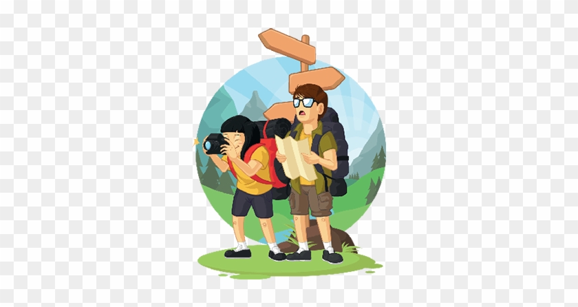 Are You An Avid Traveller - Backpacker Kid Vector #320219