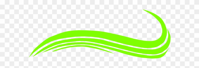 Swoosh Border Clipart - Lime Green Design Png #320327