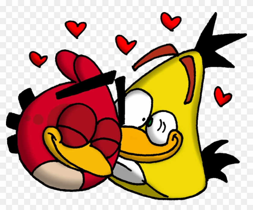 Angry Birds Stella And Chuck Kiss - Angry Birds Red And Chuck #320365