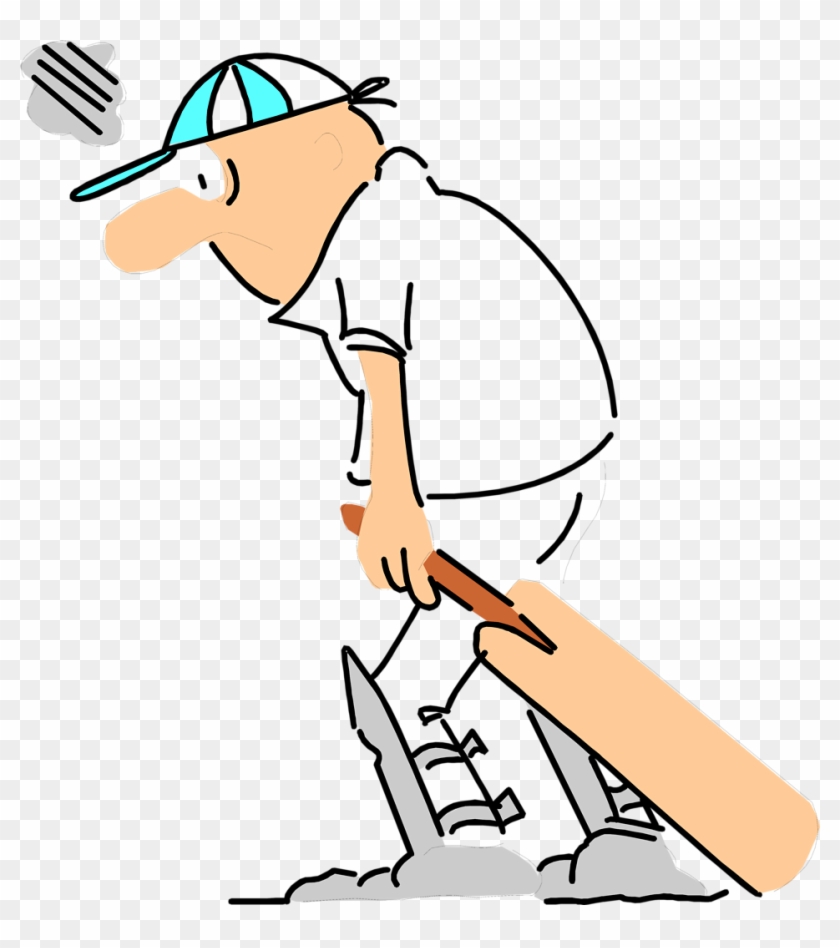 Illustration Of A Cricket Player With A Bat - Cricket Bat With Transparent Background #320477