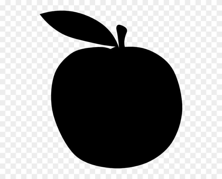 Apple Black Svg Clip Arts 540 X 599 Px - Black And White Apple Clipart Png #320487