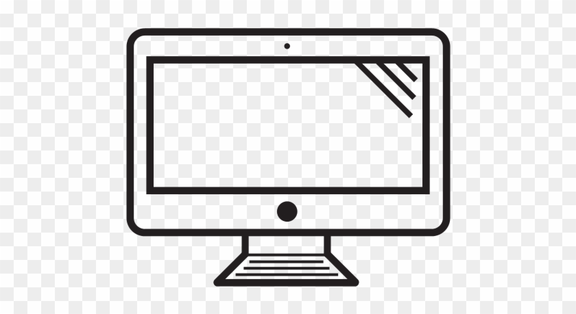 Imac Apple Computer Icon - Line Art - Full Size PNG Clipart Images Download