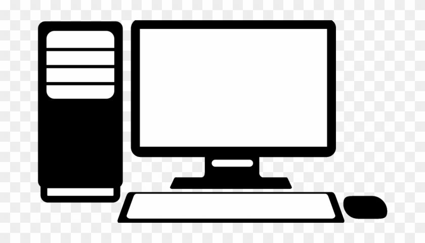 Computer Icon Vector Png - Computer Science Clipart Black And White #320604