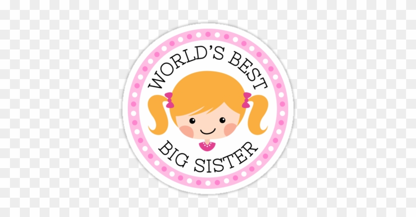 Cute Sticker Featuring A Cute Cartoon Girl With Blond - Big Sister Cartoon #320640