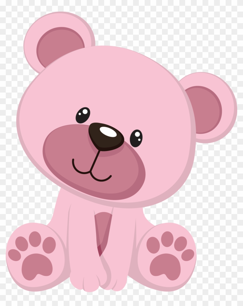 Pink Teddy Bear Baby Shower Clip Art - Pink Teddy Bear Clipart #320740