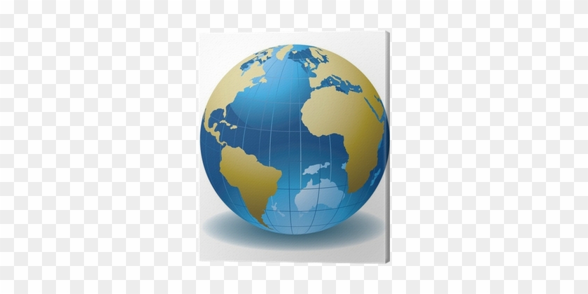 World Globe Abstract Vector Illustration Canvas Print - Iridium 300 Minute Global Prepaid Airtime Sim Card #320746