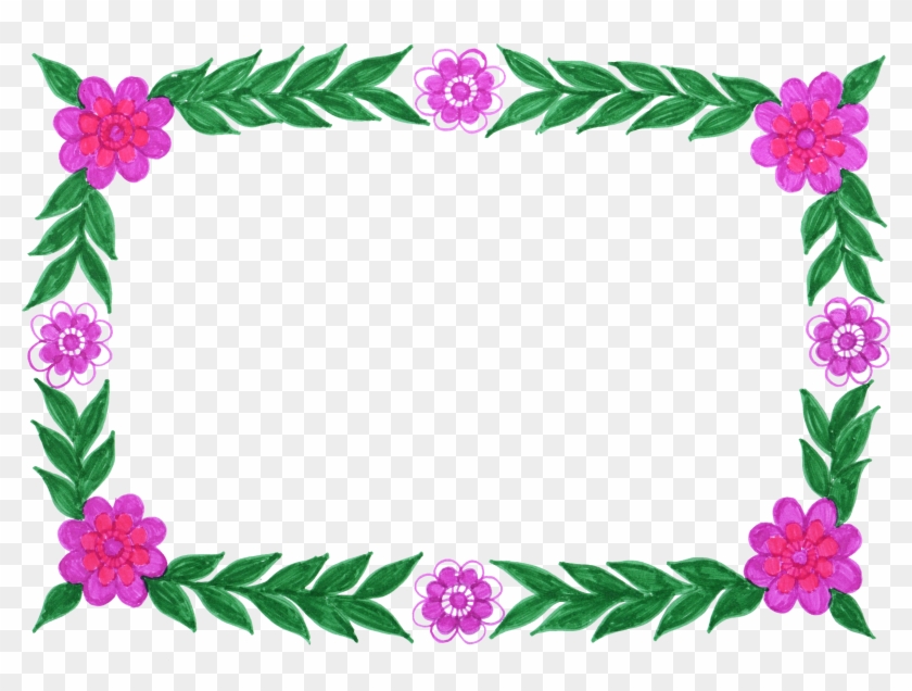 Free Download - Hd Png Frames Flower #320869