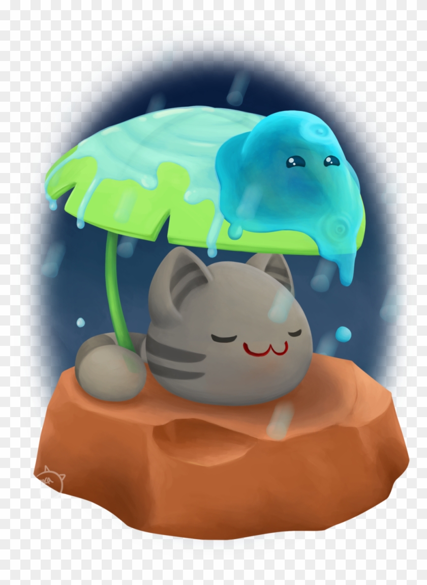 Cute Little Slimes In The Rain By Thedragenda - Baby Toys #320897