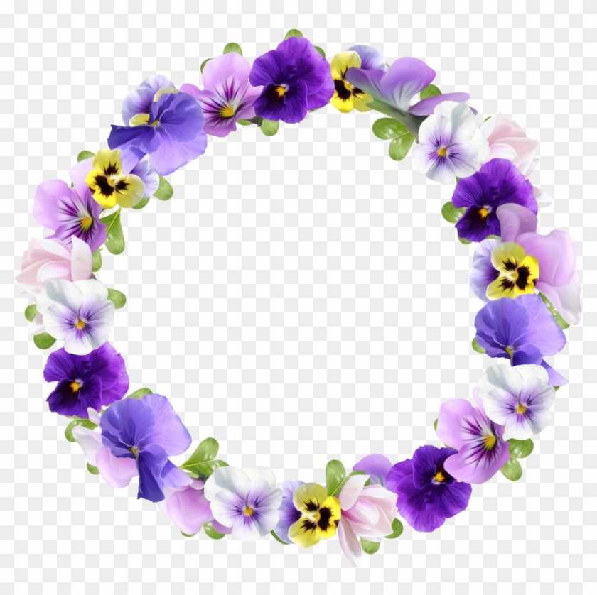 Flower Picture Frames Best Borders Clip Art - Flower Round Frame Png #320941