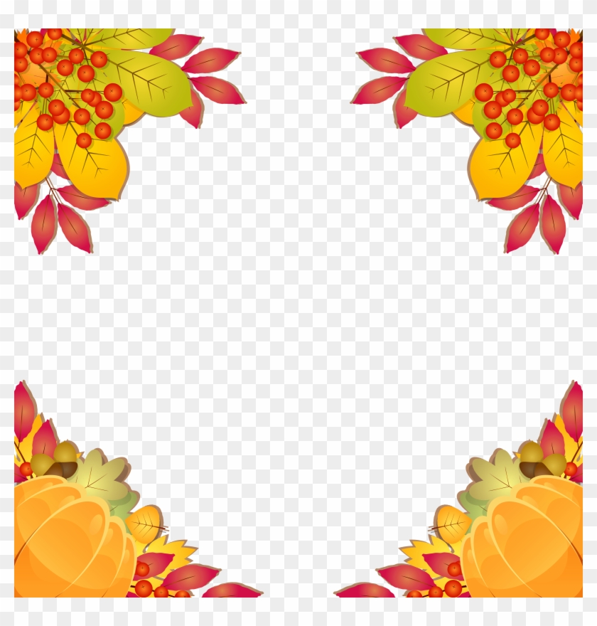 Fall Frame Border Png Clipart Image - Clip Art #320970