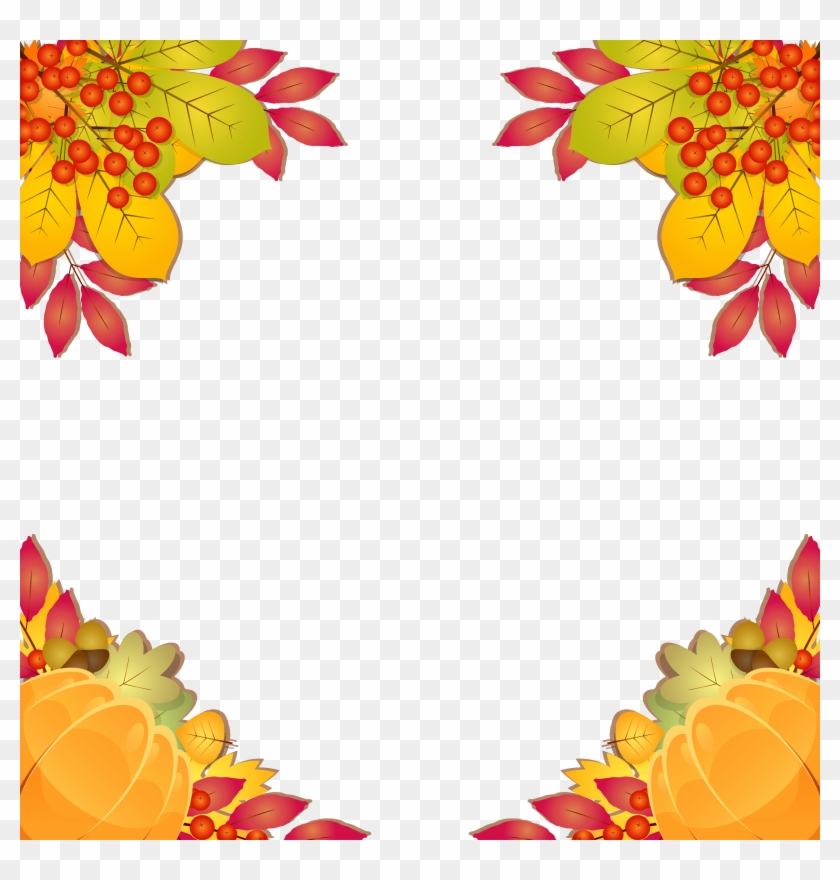 Fall Frame Border Png Clipart Image - Clip Art #320970