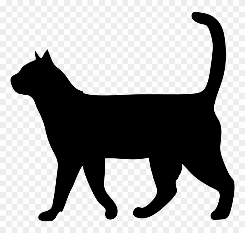 Silhouette Clipart Cat - Love My Cat T Shirt #321035