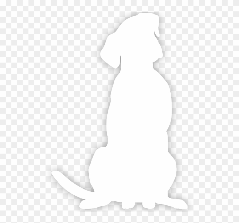 White Dog Silhouette - White Silhouette Of A Dog #321065