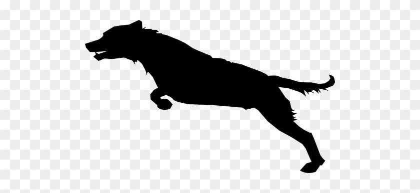 Jumping Dog Silhouette Vector Graphics Public Domain - Jumping Dog Silhouette #321072