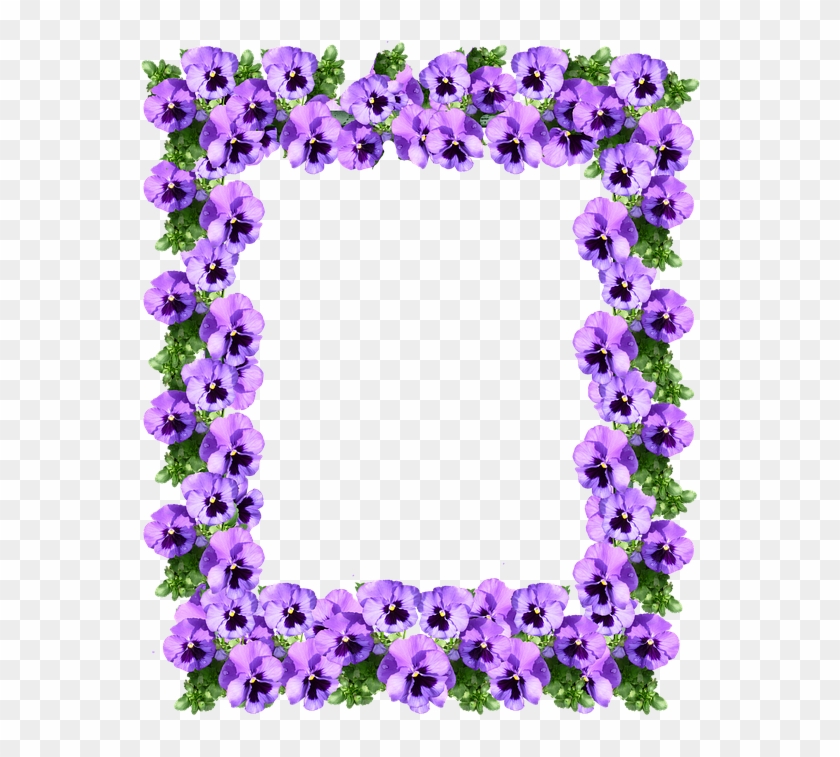 Free Floral Borders - Border Frame Flower Purple #321079