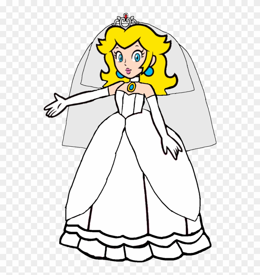 Princess Peach Wedding Dress 2d By Joshuat1306 - Super Mario Princess Peach #321119