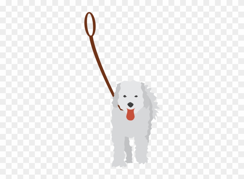 Dog On Leash Shower Curtain #321611