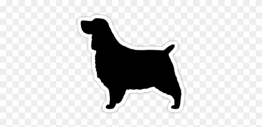 English Springer Spaniel Silhouette Waterproof Die-cut - English Springer Spaniel Silhouette Design #321613