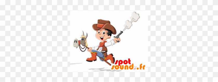 New Child Mascot Dressed As A Cowboy - Drawing #321618
