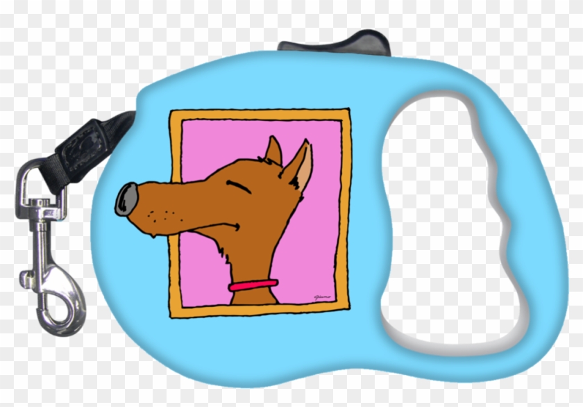 Le Dog Retractable Dog Leash - Le Dog! Artsy Cartoon Dog Portrait T-shirt For Dog #321619