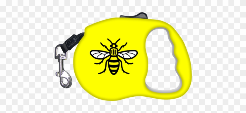 Manchester Bee Retractable Dog Leash - Manchester Bee Pin Badge #321648