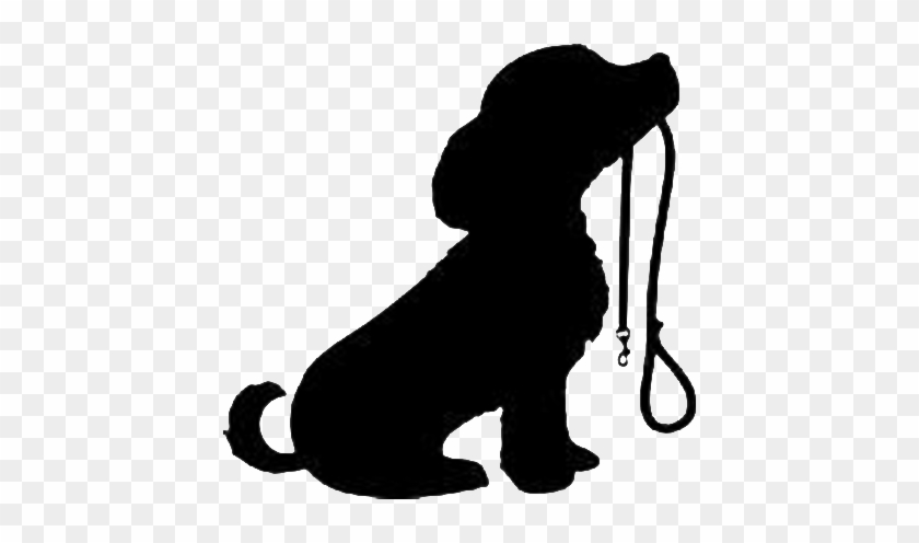 Dog With Leash - Dog Silhouette #321661