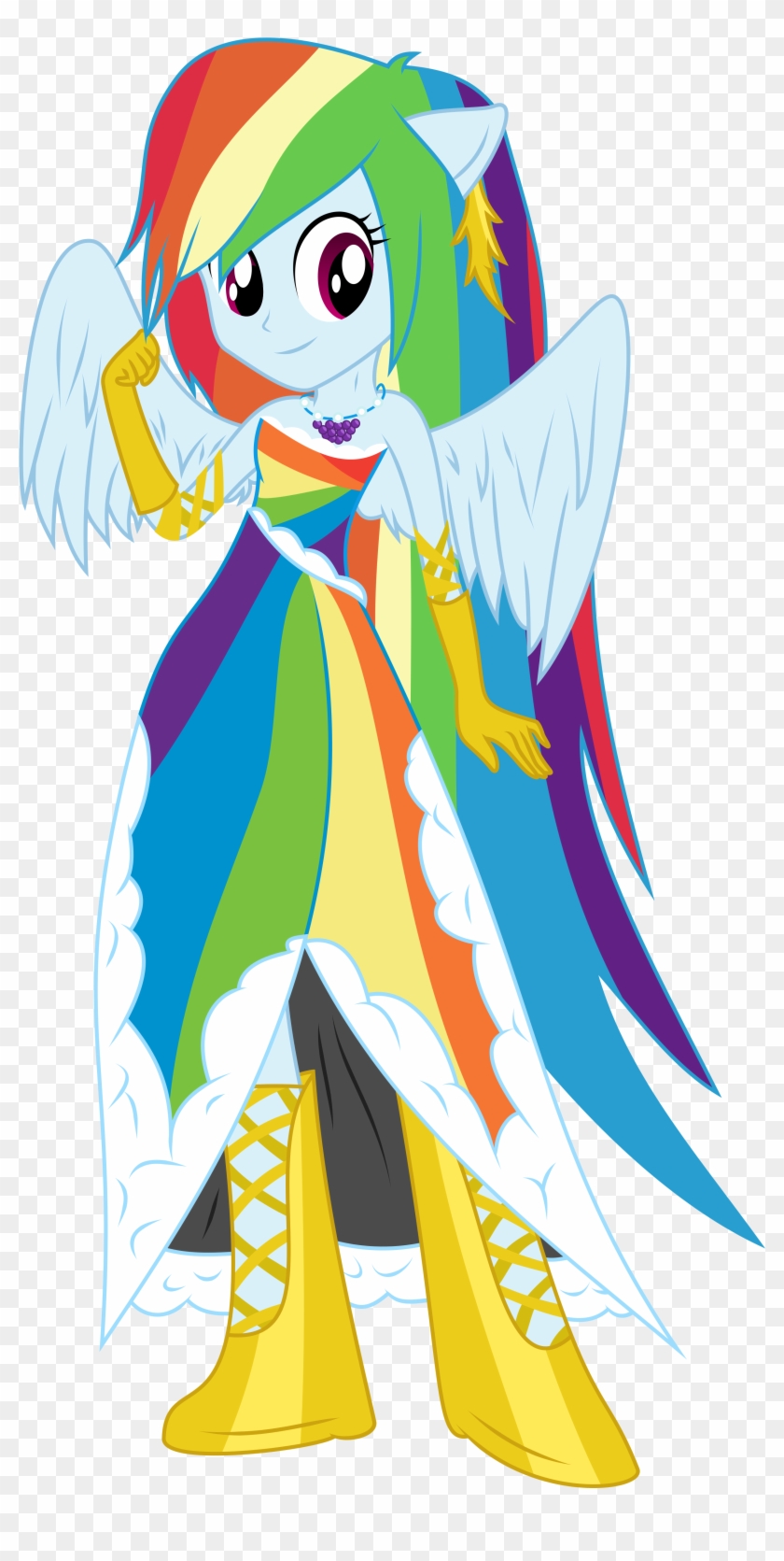 E E R 68 6 Rainbow Dash In Gala Dress By Ruinedomega - Equestria Girls Rainbow Dash Dress #321867