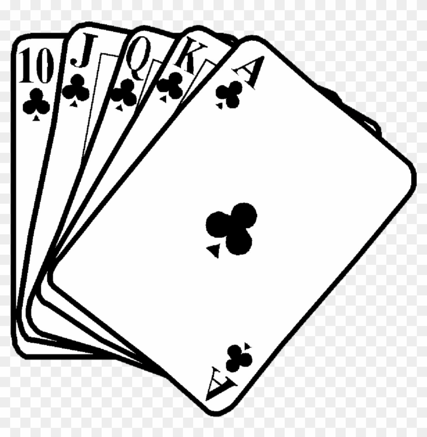 Stunning Inspiration Ideas Poker Clipart Hands Clipart - Deck Of Cards Clip Art Black And White #321880