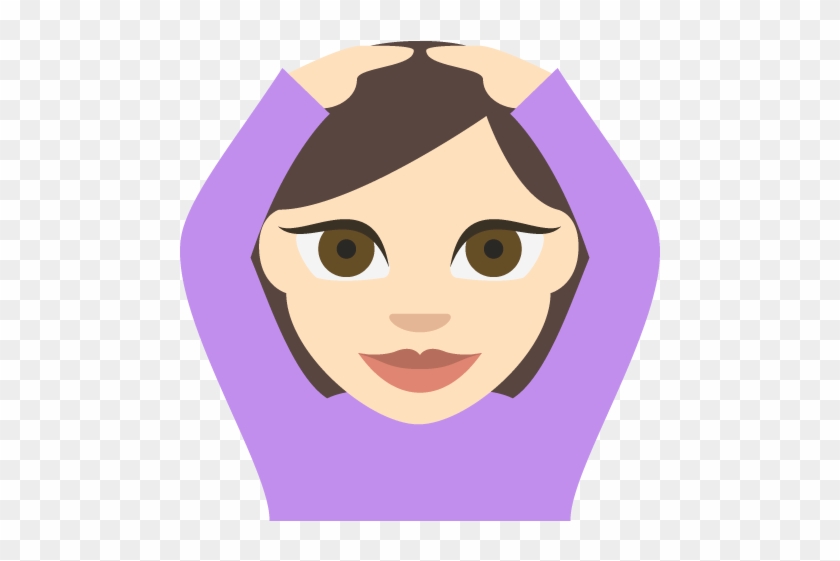 Face With Ok Gesture Light Skin Tone Emoji Emoticon - Emoji #321992