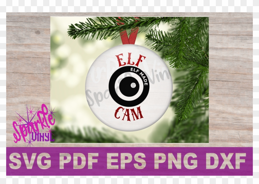 Santa Cam Elf Cam Elf Surveillance School Under Elf Red Gray Plaid Ornament Personalized Free Transparent Png Clipart Images Download