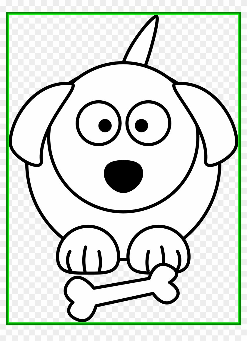 Amazing Cartoon White Dog Clip Art On Of For Babies - Cartoon Animals Black And White #322040