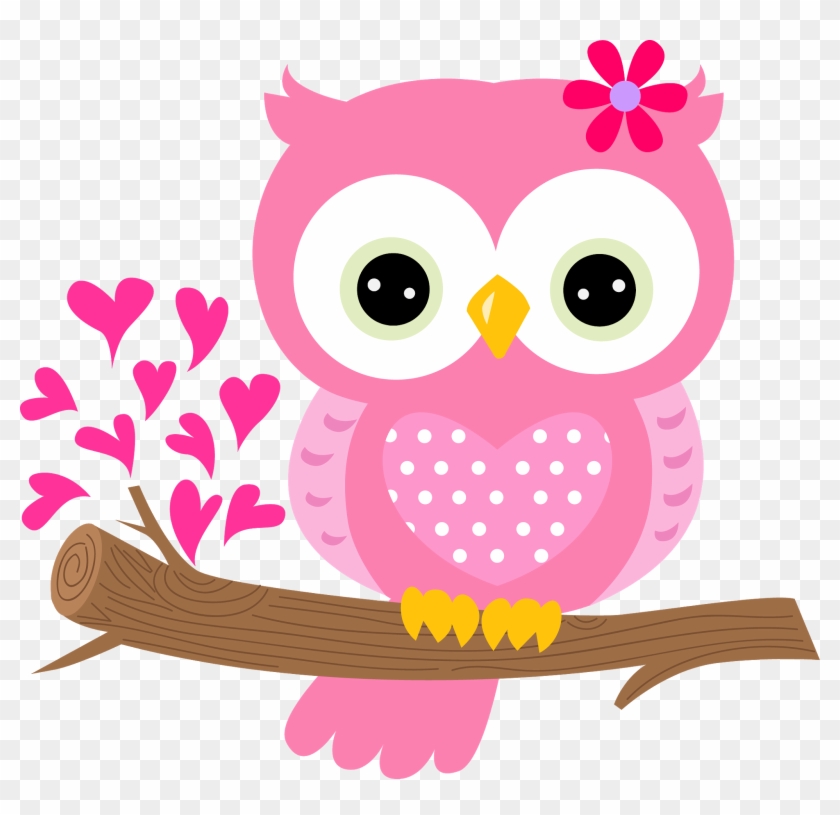 Búhos Clipart Rosa