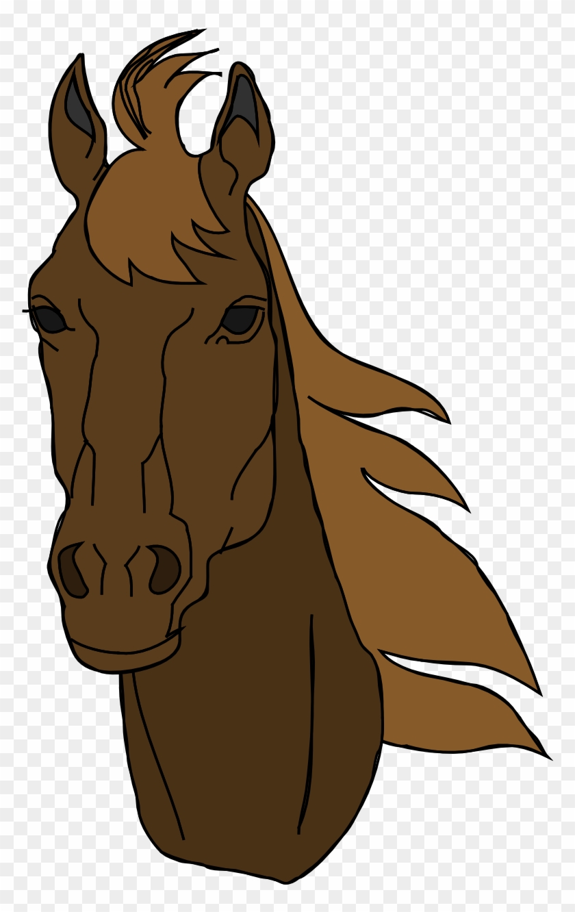 Horse Face 2376 Large - Horse Head Clip Art #322090
