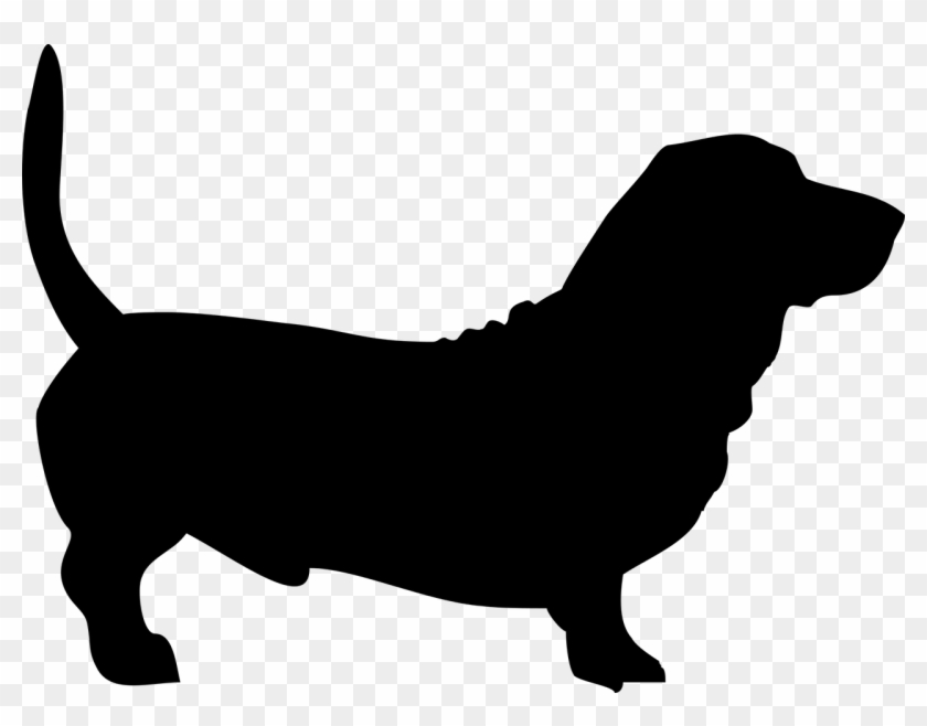 Basset Hound Dachshund Dog Grooming Silhouette Clip - Basset Hound Dog Silhouette #322122