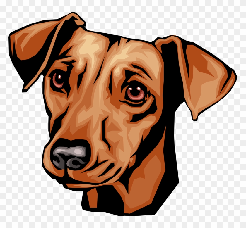 Vector Illustration Of Cute Dachshund Dog Head - Dachshund Cute Vector Head #322123