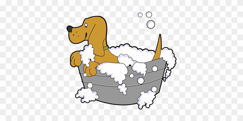Animal Bath Canine Clean Dog Pet Soap Tub - Dog In Tub Clipart #322126