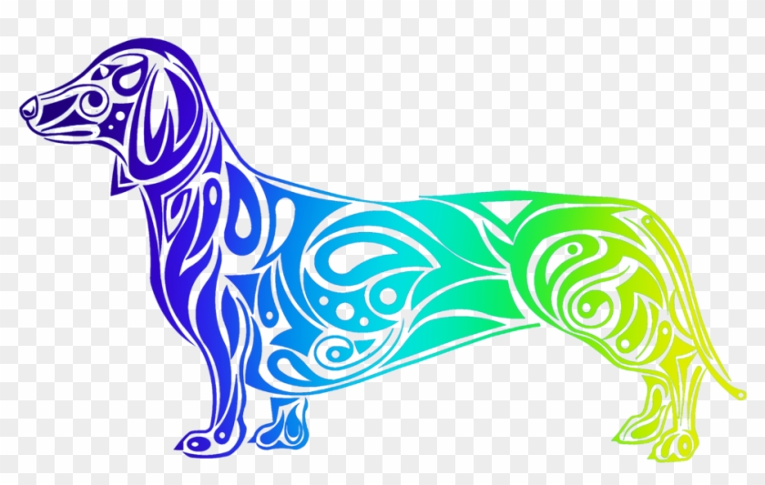 Tribal Design Blue By Hummingbird26 - Dachshund Drawings #322138