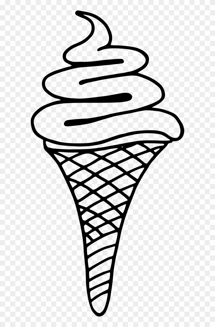 Glace Italienne Bw Clipart By Jean Victor Balin - Ice Cream Cone #322177