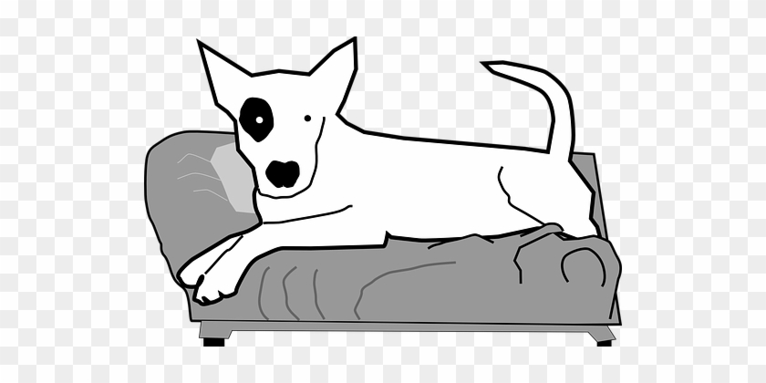 Dog Pet Animal Hound Simple White Couch So - Dog Sitting On A Sofa Clipart #322179