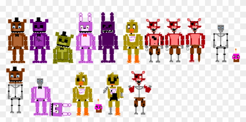 Fnaf 1 8-bit Sprites By Mouse900 - Fnaf 1 8-bit Sprites By Mouse900 #322182