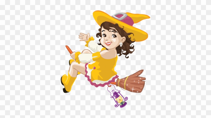 Funny Witches Halloween Witch Cartoon Clip Art Images - Yellow Witch Clipart #322257