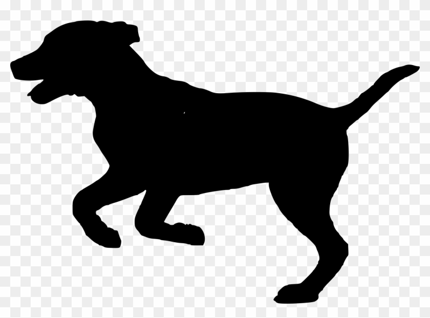 Silhouette Dog Running Png #322317