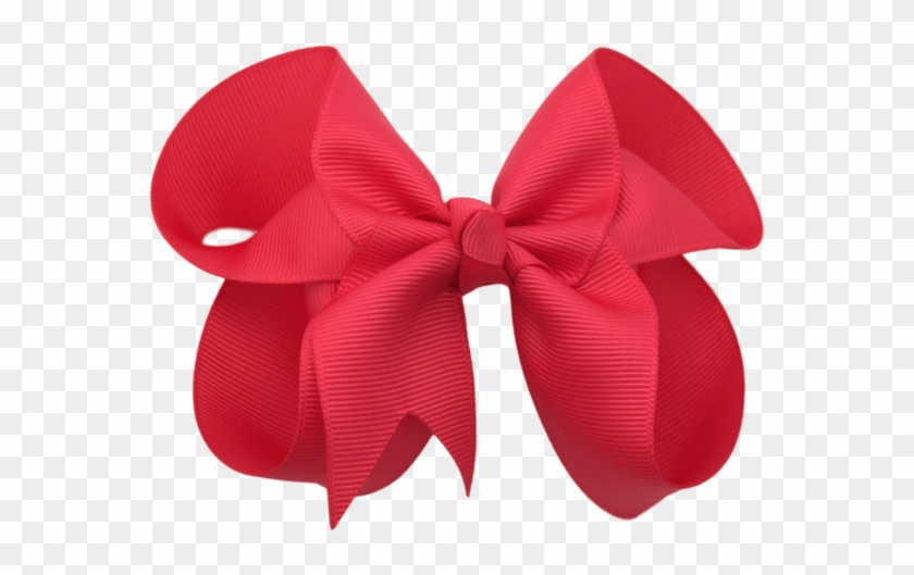 4 Inch Solid Color Boutique Hair Bows - Red Hair Bow Png #322321