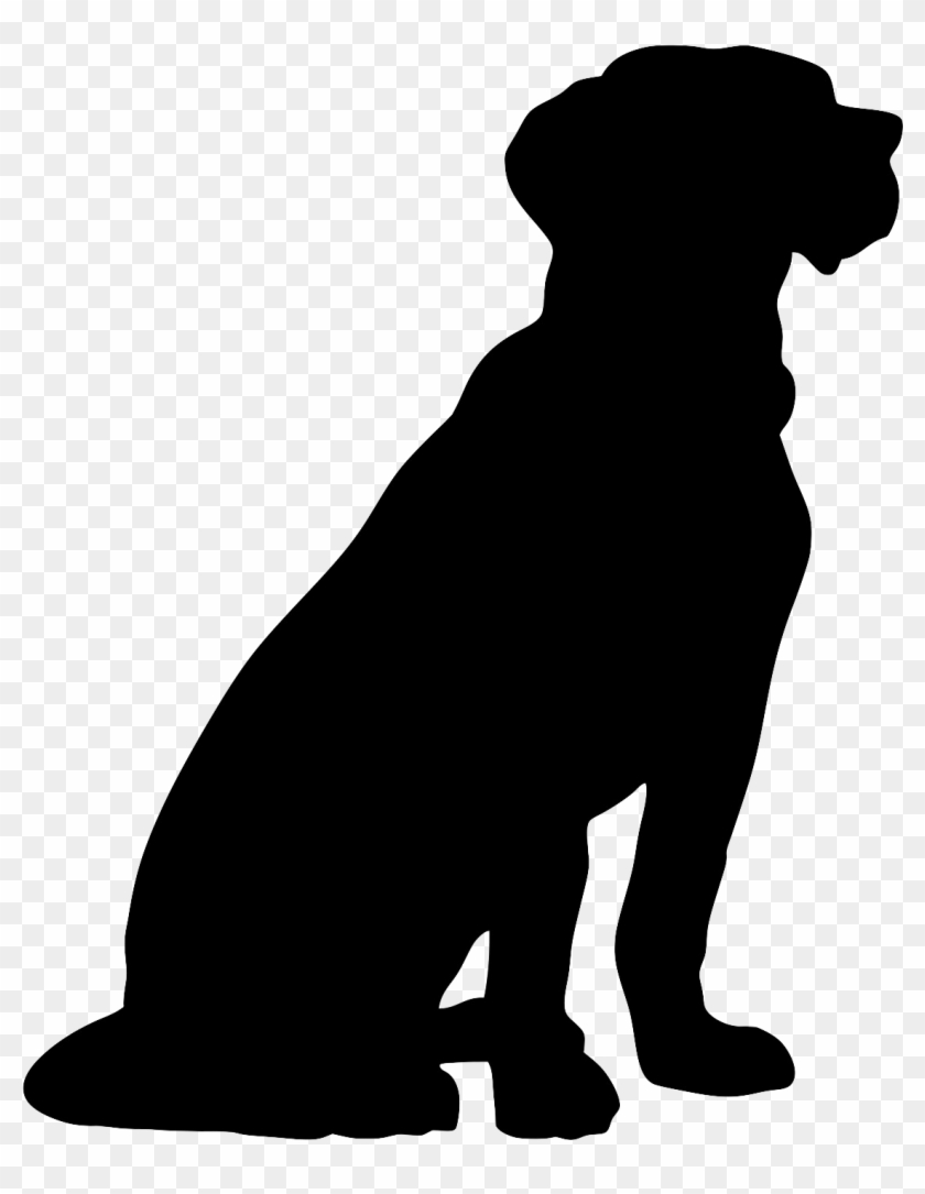 Pets Clipart Dog Training - Sitting Black Lab Silhouette #322337