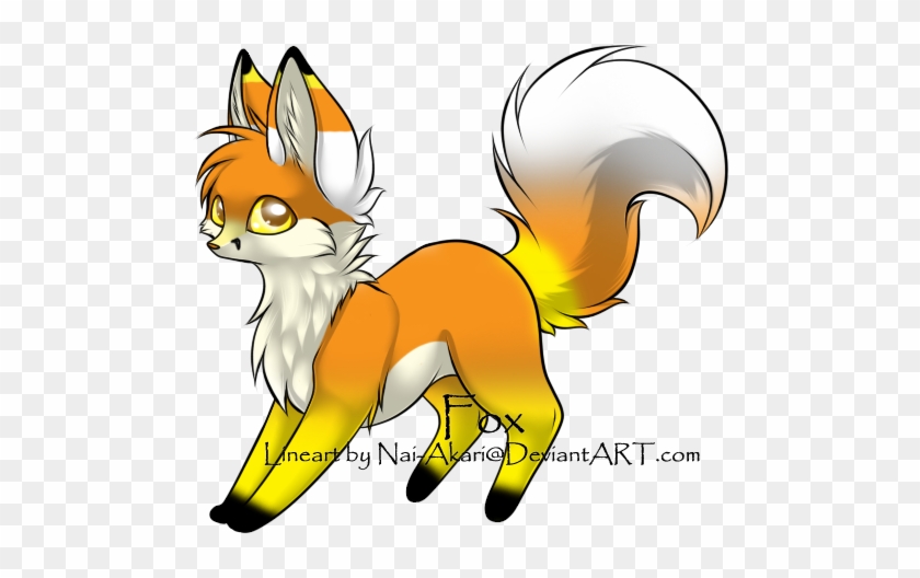 10 Point Candy Corn Fox Adopt By Outofthisworldadopts - Cartoon #322344