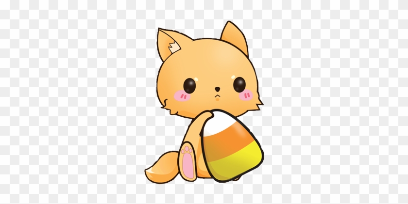 Kitty With Candy Corn Render By Temari222 - Art Sweet Animals #322370