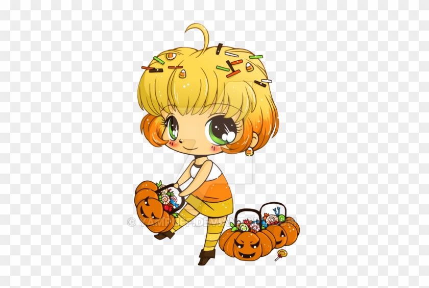 Candy Corn Minichibi Commish By Yampuff - Chibi Candy Girls Cartoon #322407