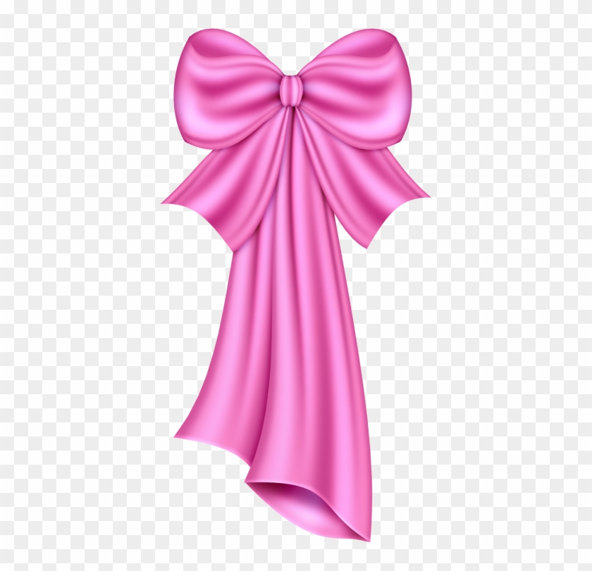 Clip Art Hair Bow Clipart 4 Clipartcow - Bow With Ribbon Pink #322423